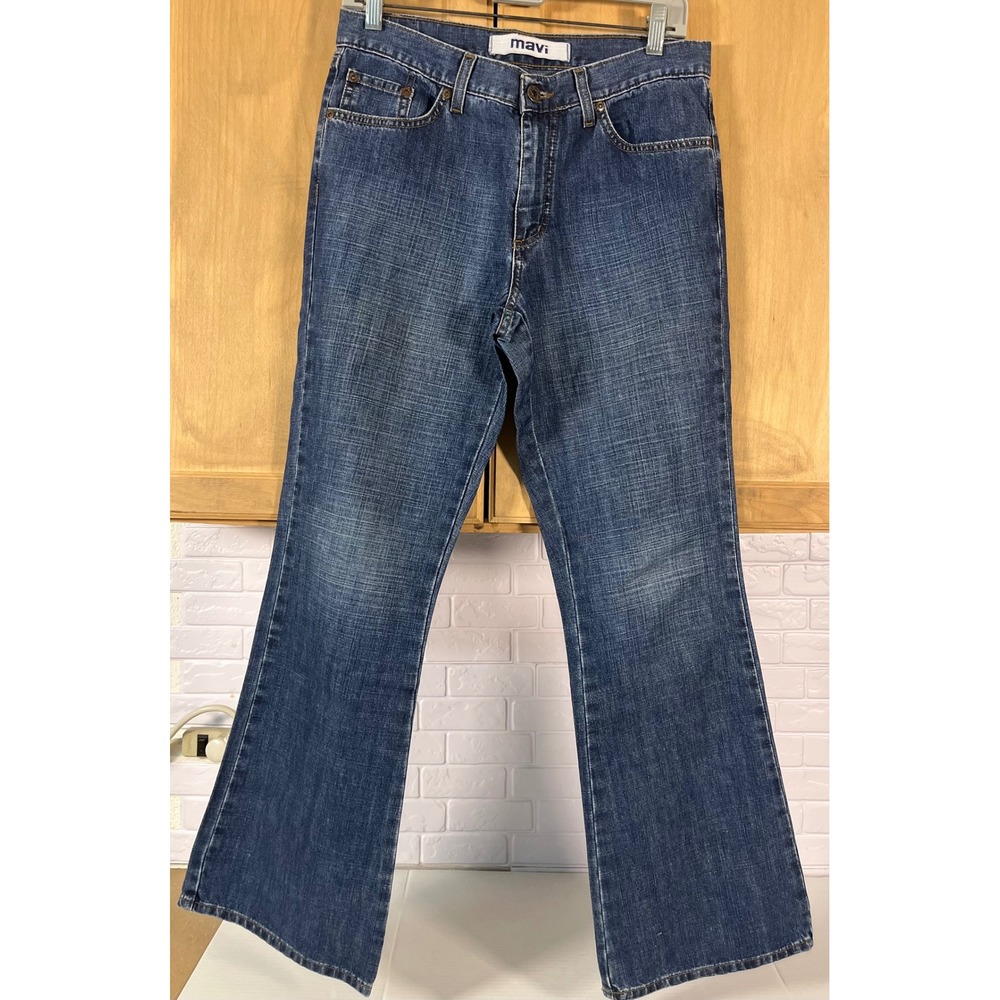 Mavi Jeans Molly 136 Mens 30/30 Blue Flare Low Rise Zip Fly Denim